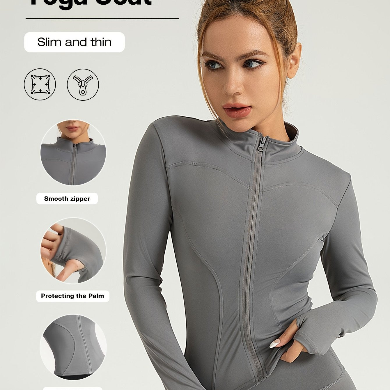 Women's High-Stretch Quick-Dry Yoga Jacket