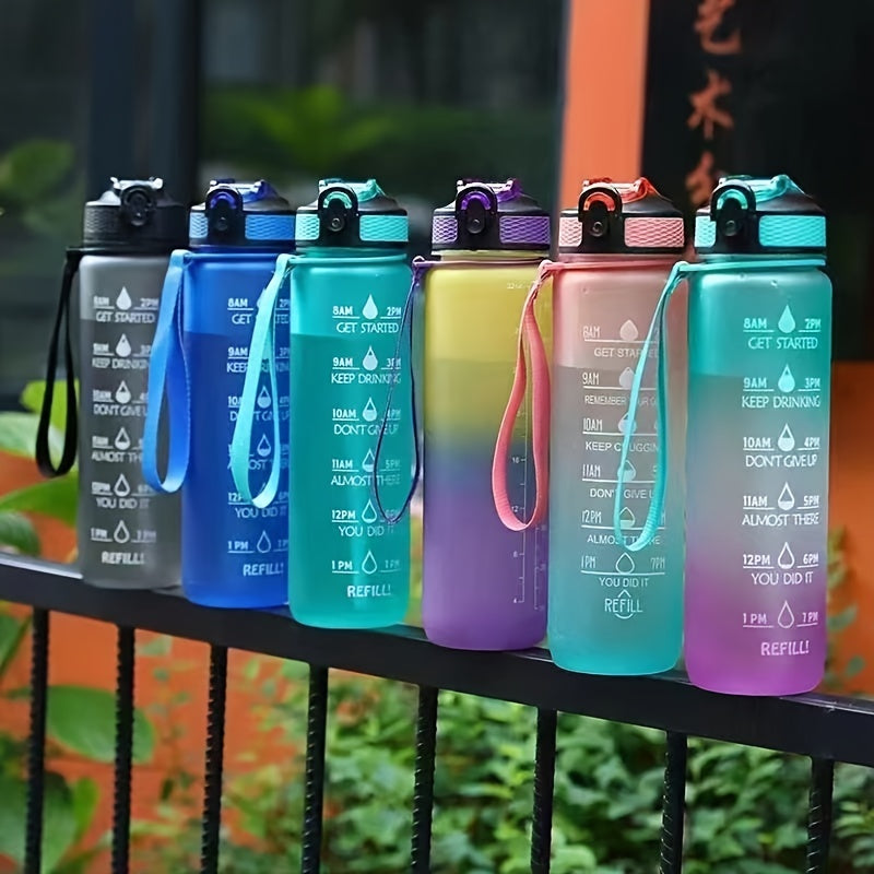 1000ml/33.81oz Simple Large Capacity Plastic Water Bottle