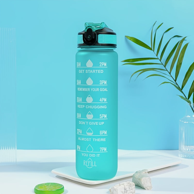 1000ml/33.81oz Simple Large Capacity Plastic Water Bottle