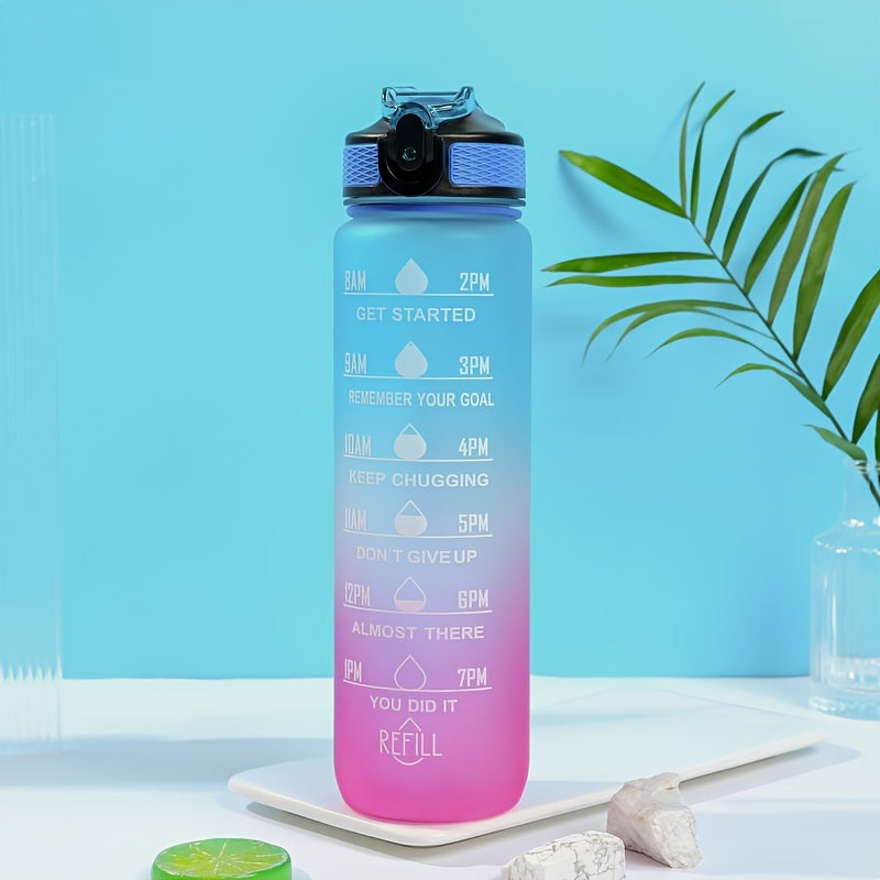1000ml/33.81oz Simple Large Capacity Plastic Water Bottle