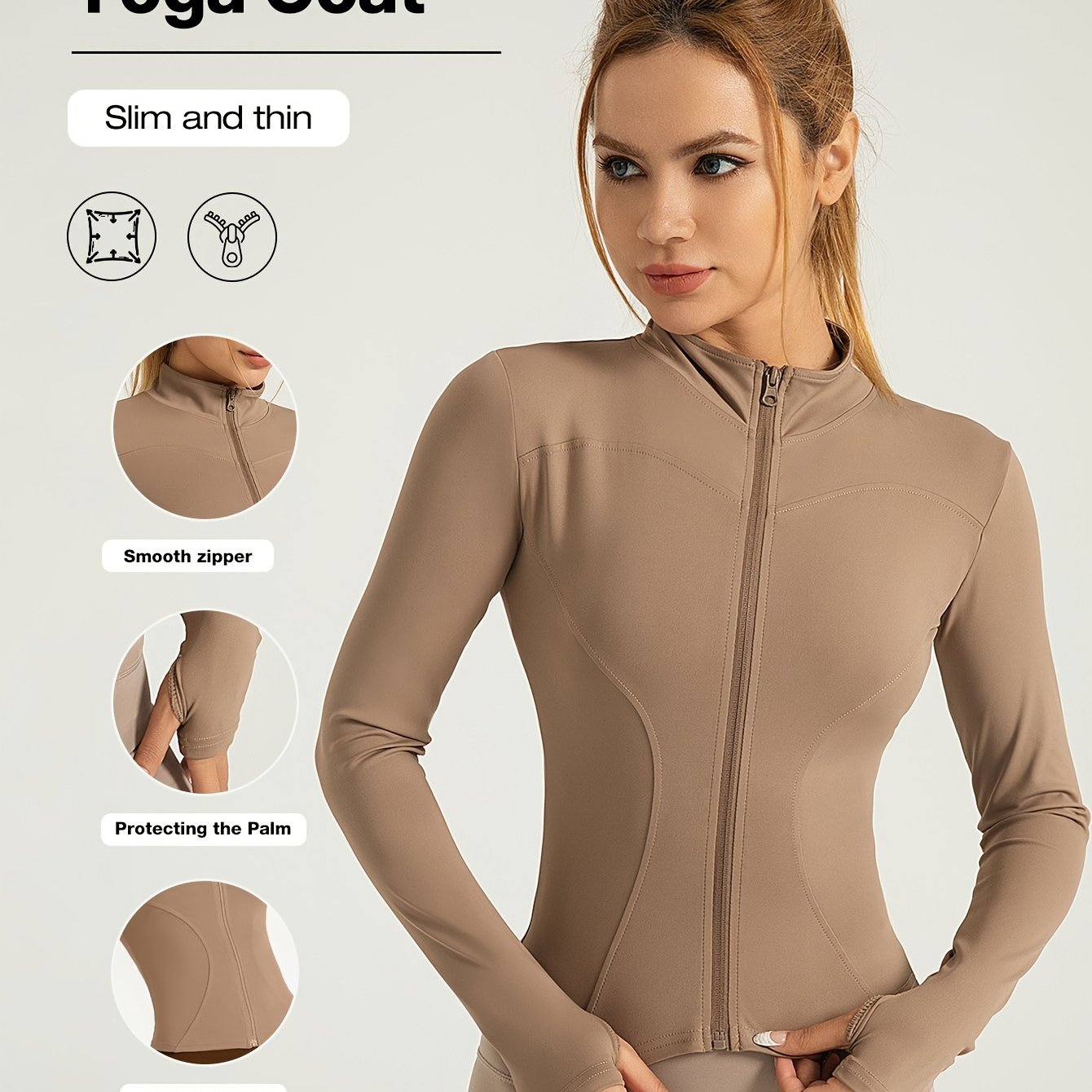 Women's High-Stretch Quick-Dry Yoga Jacket