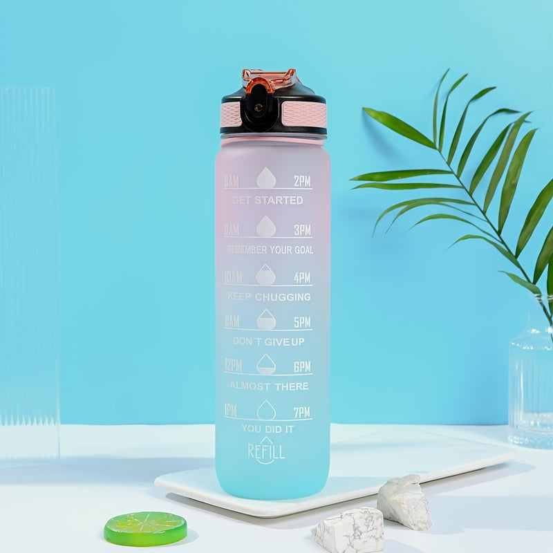 1000ml/33.81oz Simple Large Capacity Plastic Water Bottle
