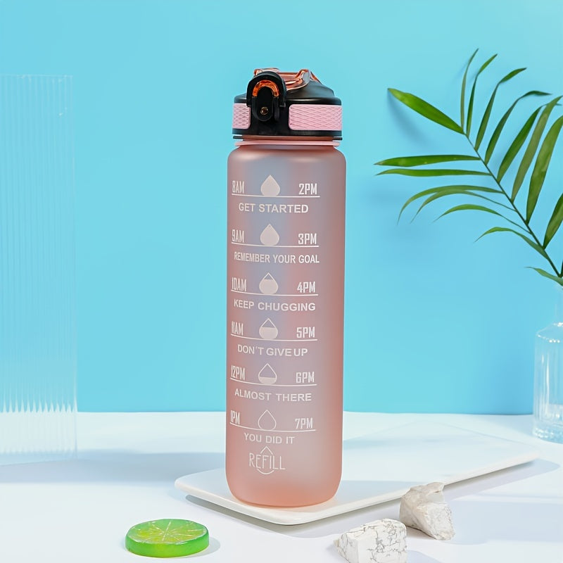 1000ml/33.81oz Simple Large Capacity Plastic Water Bottle