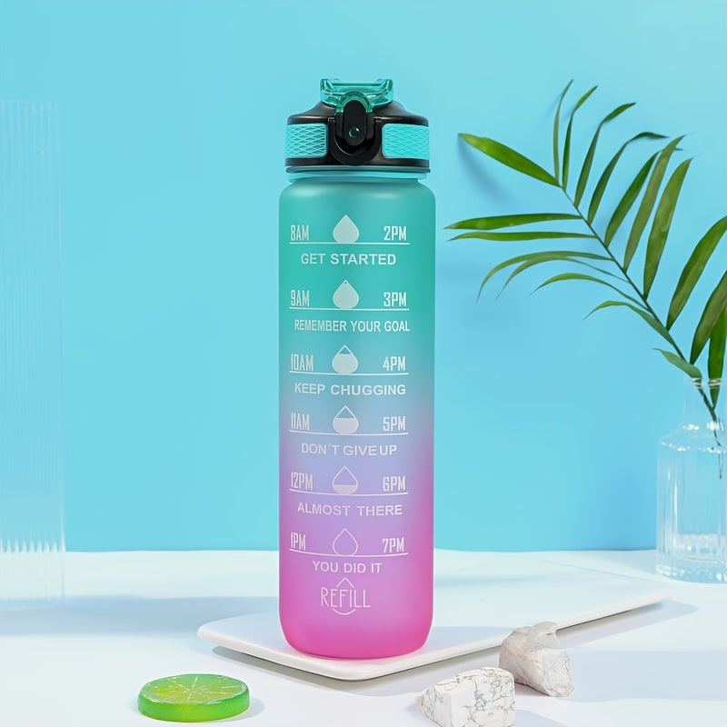 1000ml/33.81oz Simple Large Capacity Plastic Water Bottle