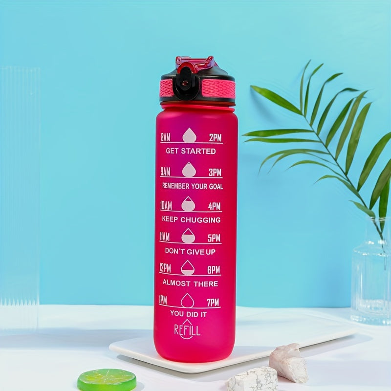 1000ml/33.81oz Simple Large Capacity Plastic Water Bottle