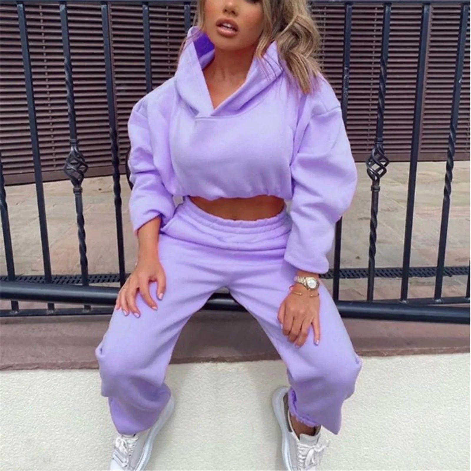 Long-Sleeve Sports Casual Suit Two-Piece Set