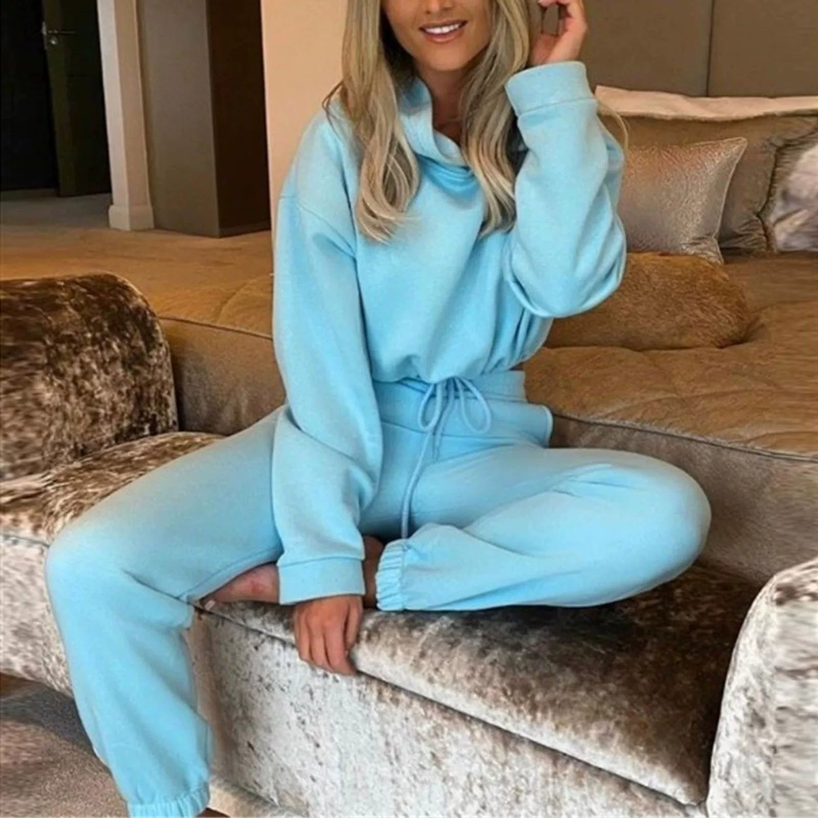 Long-Sleeve Sports Casual Suit Two-Piece Set