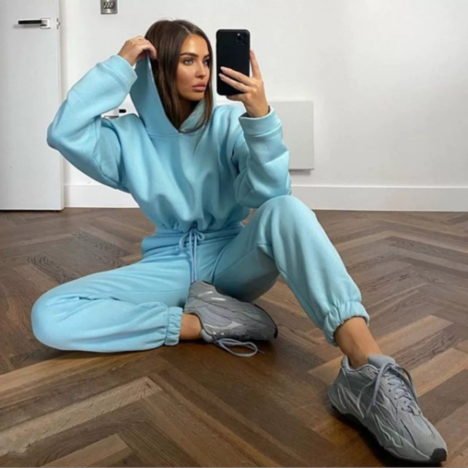 Long-Sleeve Sports Casual Suit Two-Piece Set