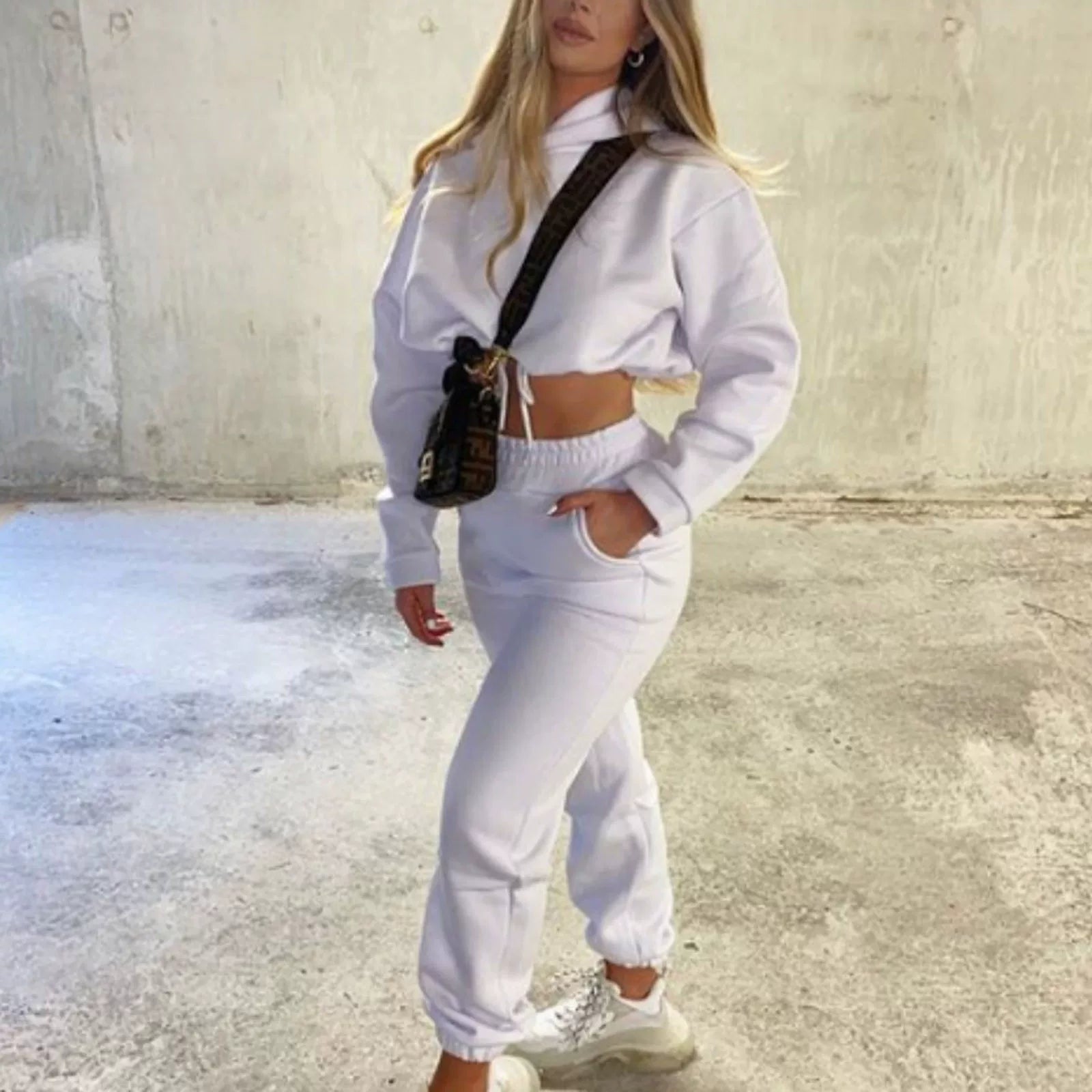 Long-Sleeve Sports Casual Suit Two-Piece Set