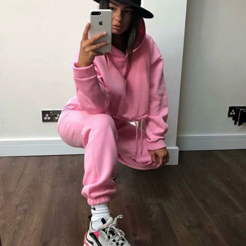 Long-Sleeve Sports Casual Suit Two-Piece Set