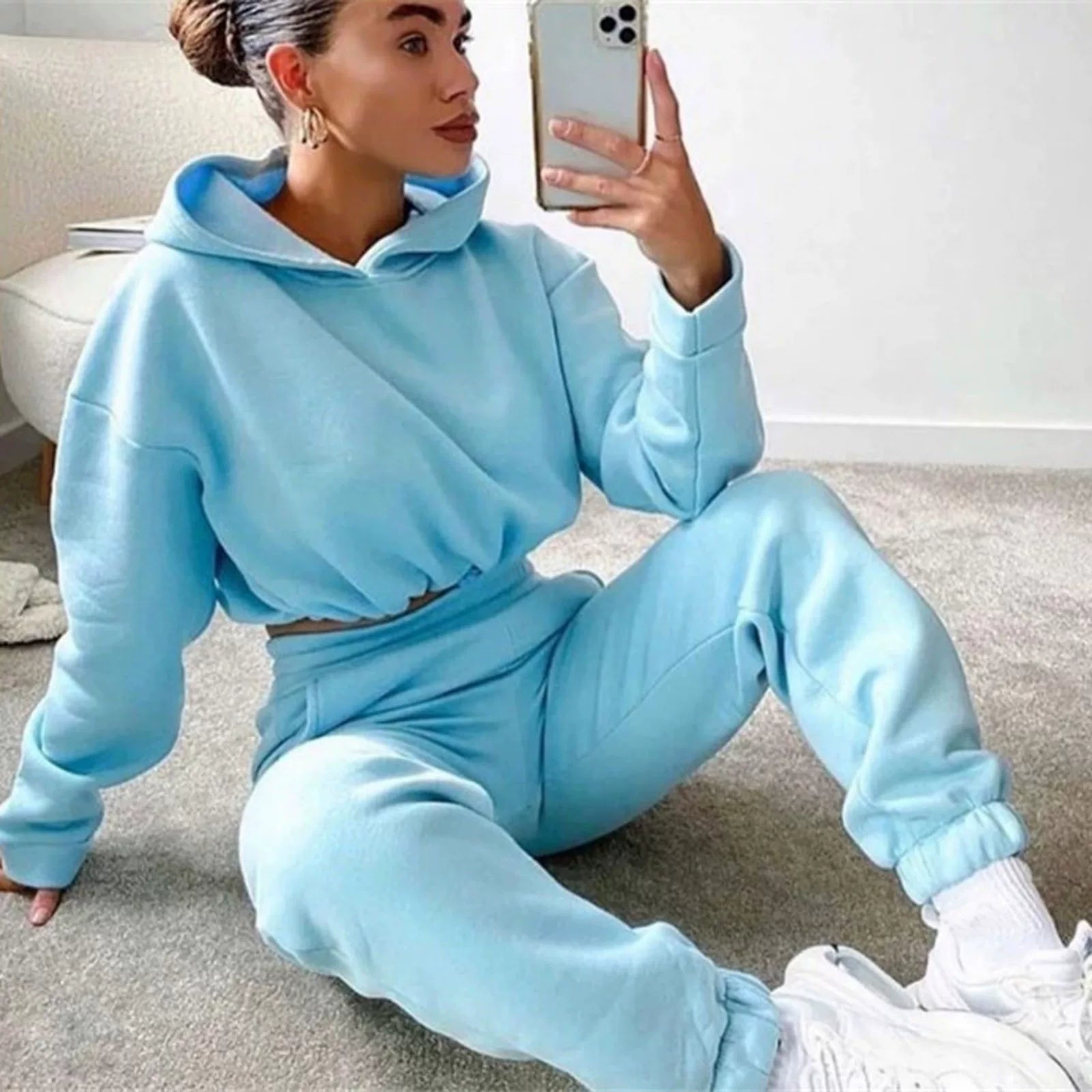 Long-Sleeve Sports Casual Suit Two-Piece Set
