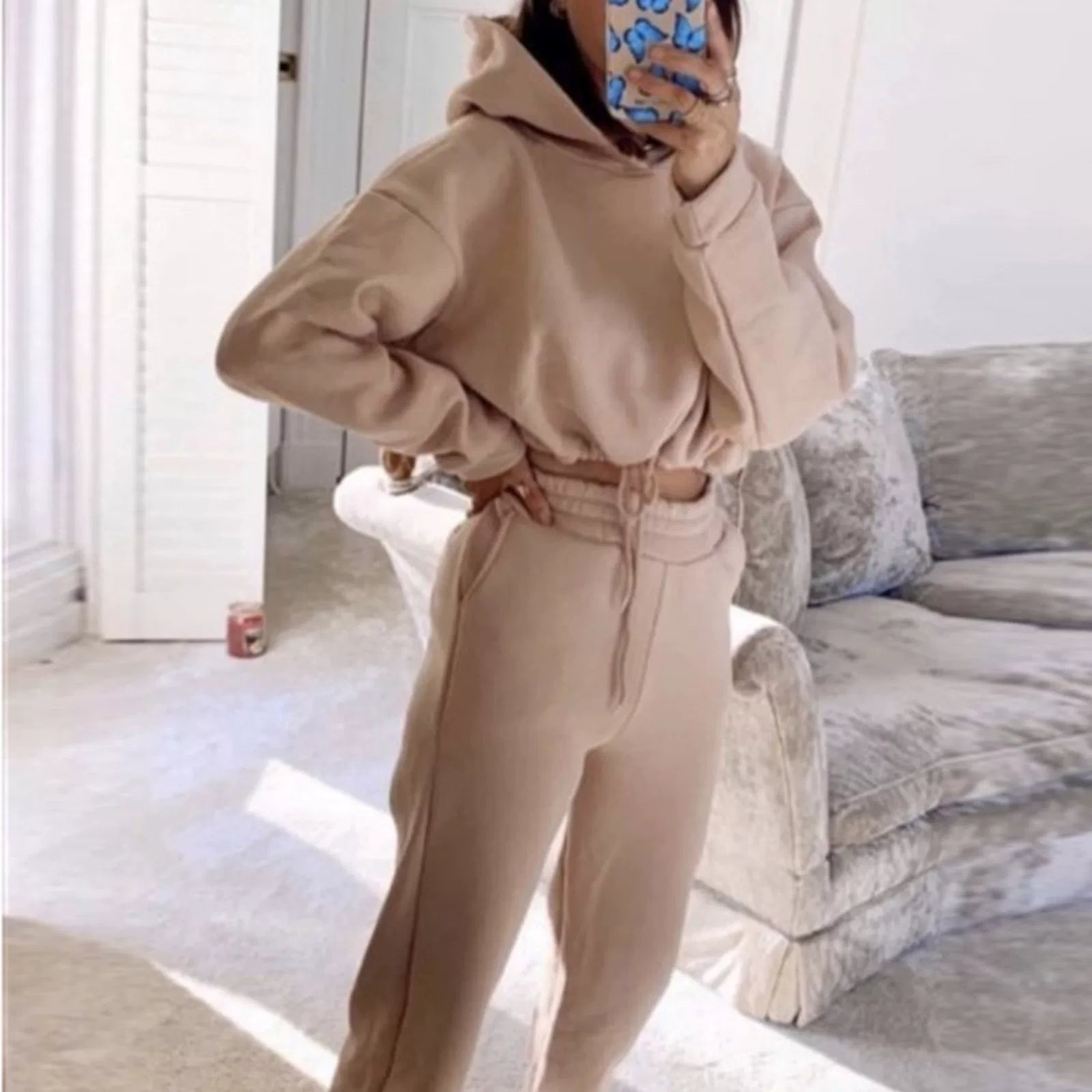 Long-Sleeve Sports Casual Suit Two-Piece Set