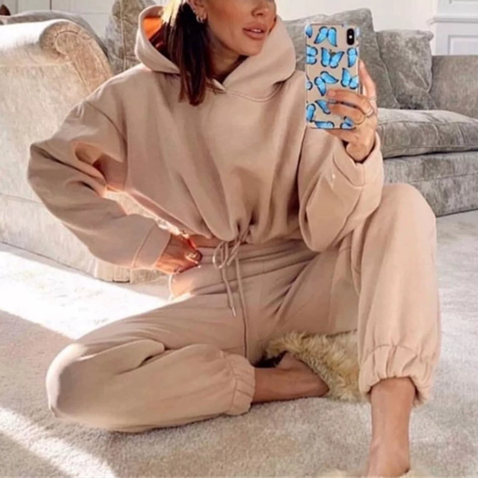 Long-Sleeve Sports Casual Suit Two-Piece Set