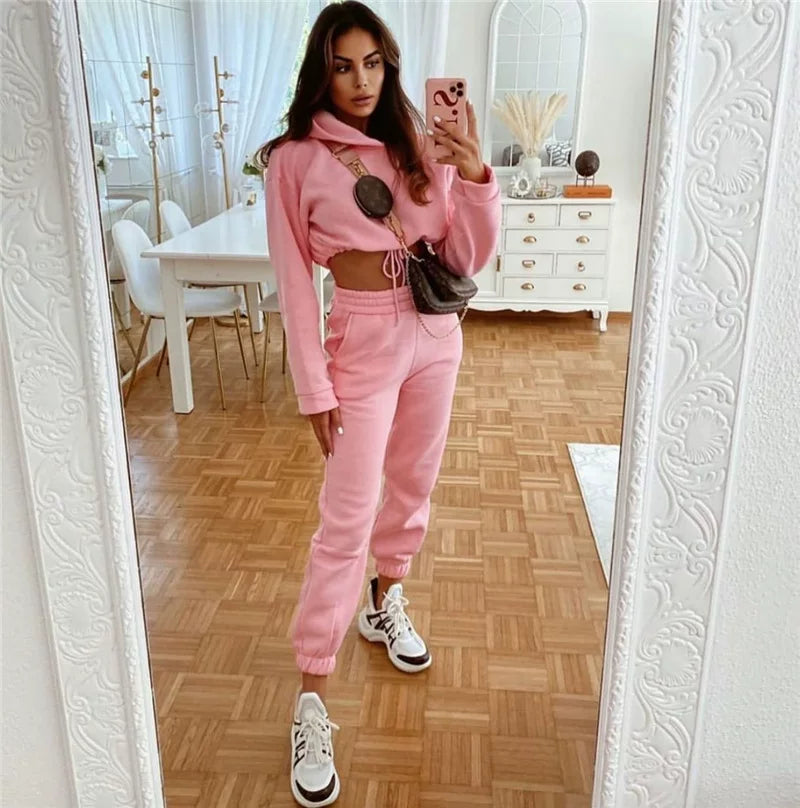 Long-Sleeve Sports Casual Suit Two-Piece Set