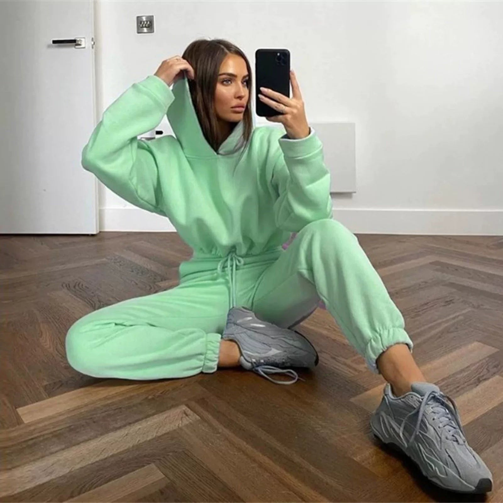 Long-Sleeve Sports Casual Suit Two-Piece Set