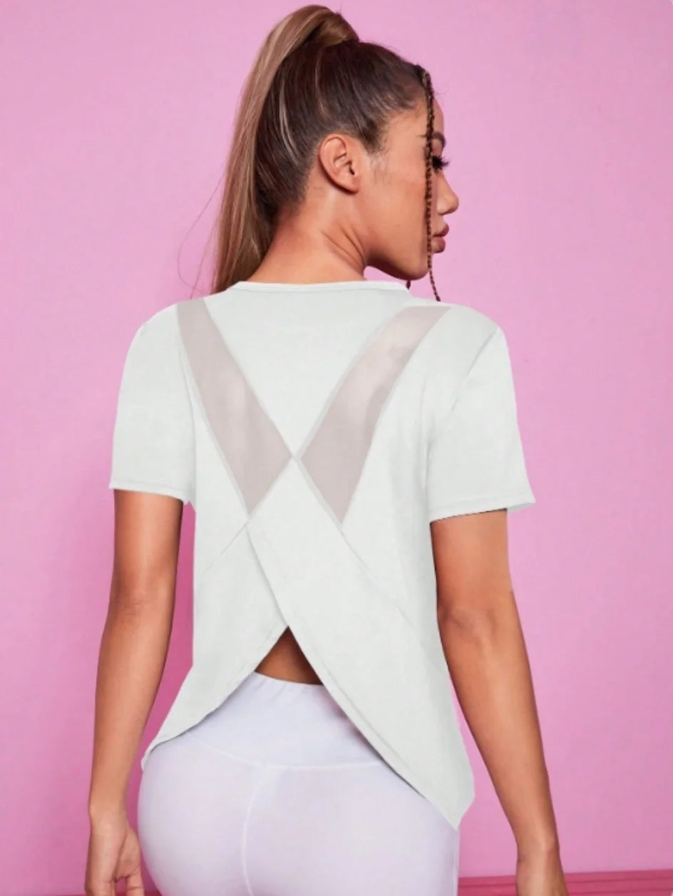 Mesh Back Yoga T-Shirt