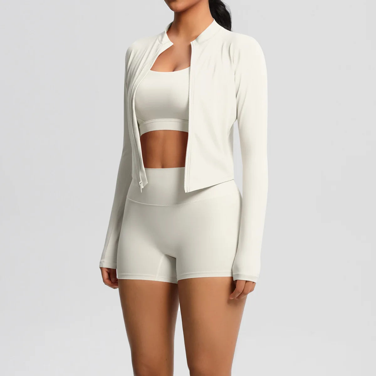 3-Piece Gym Set Breathable High Waist Fitness Suit