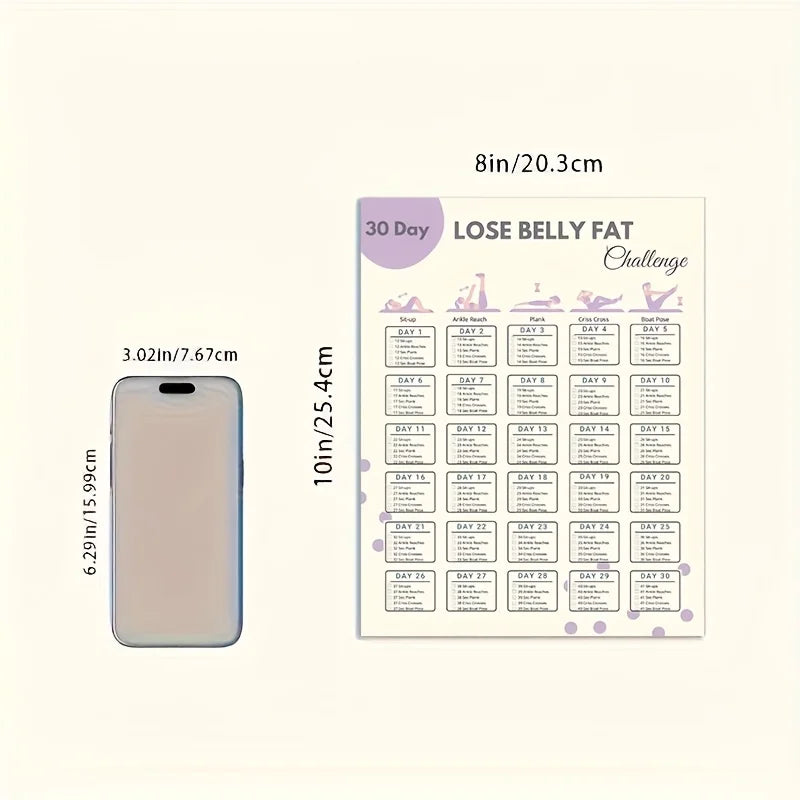 30 Day Home Workout Challenge Poster Set