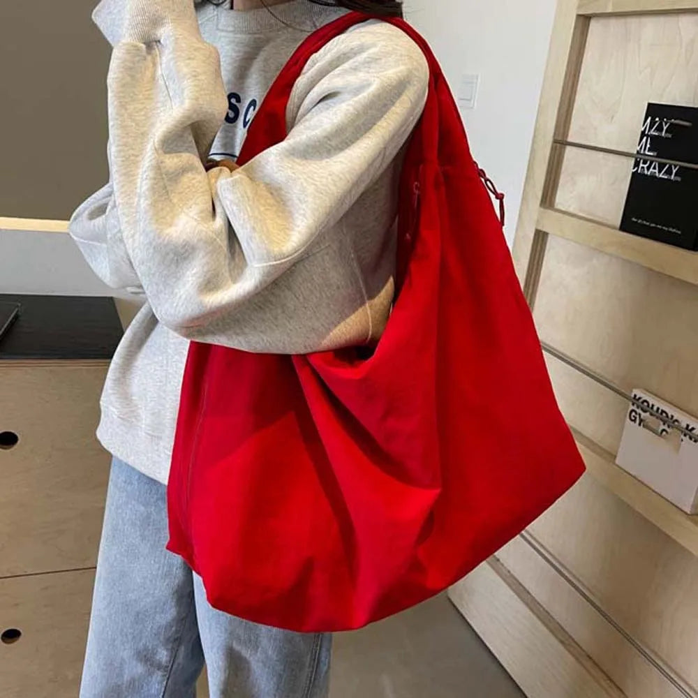 Casual Nylon Multi-Pocket Japanese-Style Tote