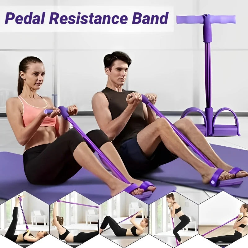 Four-Tube Pedal Tensioner Multi-Functional Household Fitness Equipment