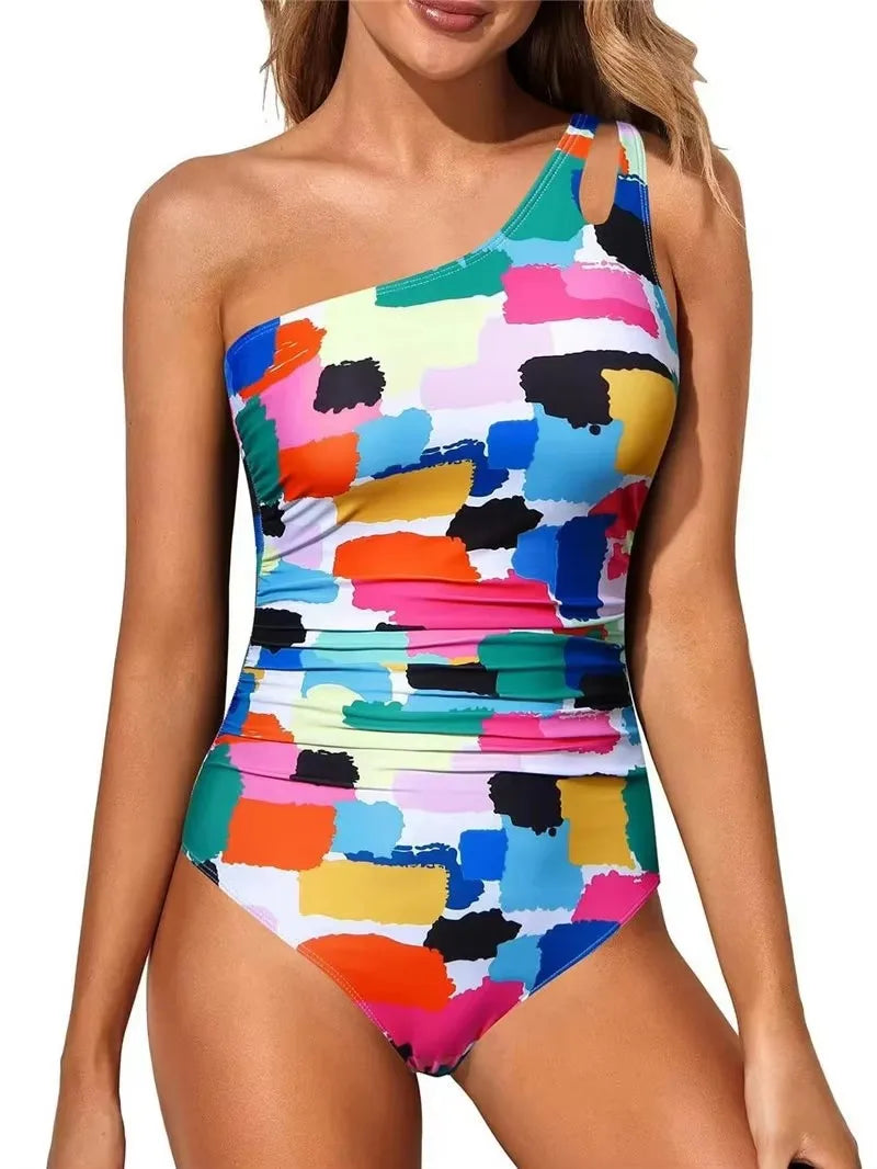 Shiny One Piece Swimsuit