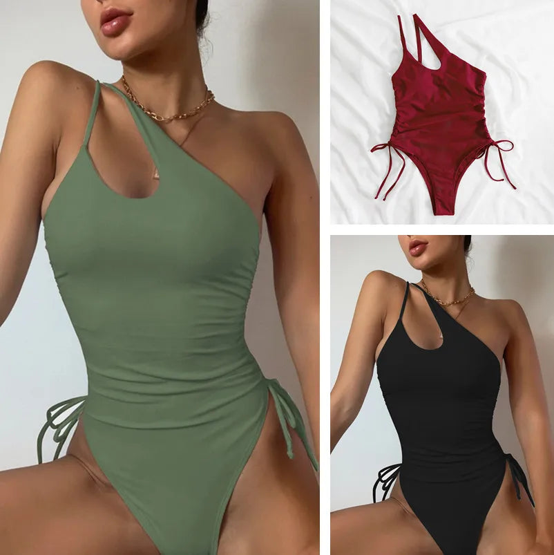 Shiny One Piece Swimsuit