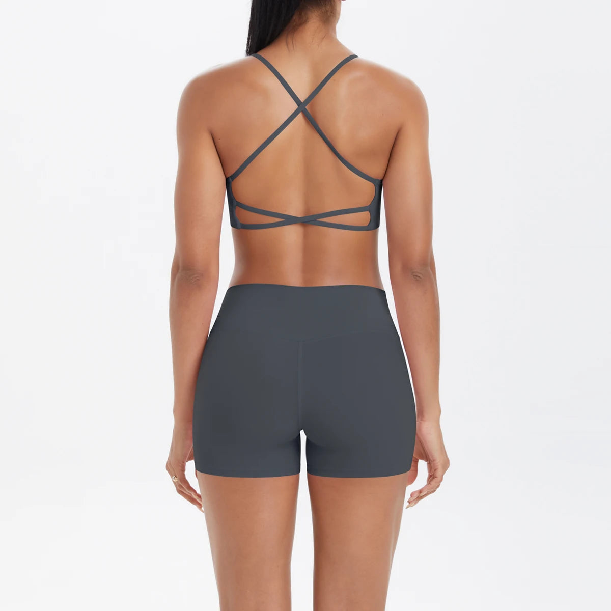 2PCS Yoga Clothes Halter Top Set