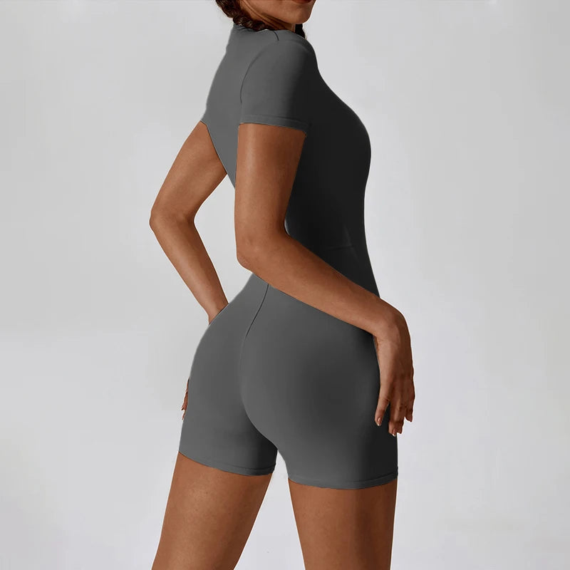 Combinaison de sport d'été à fermeture éclair