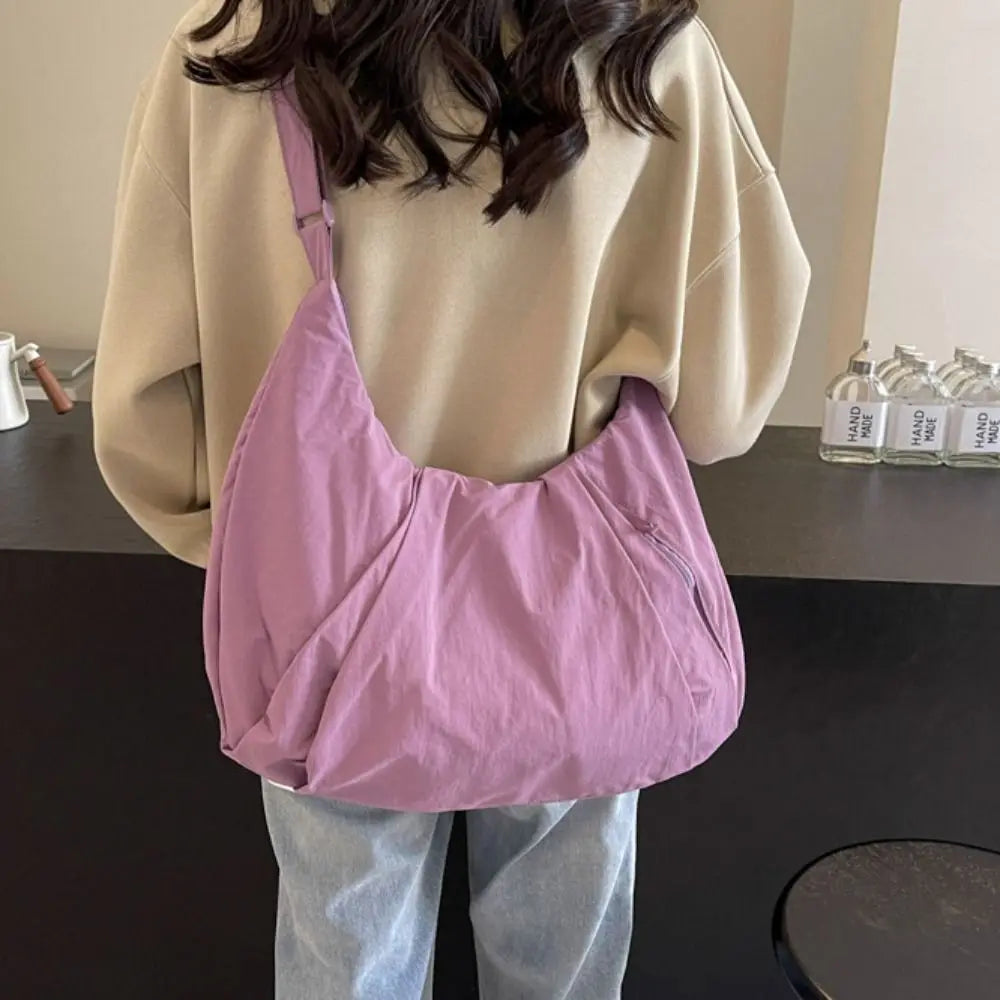 Korean-Style Nylon Underarm Dumpling Bag