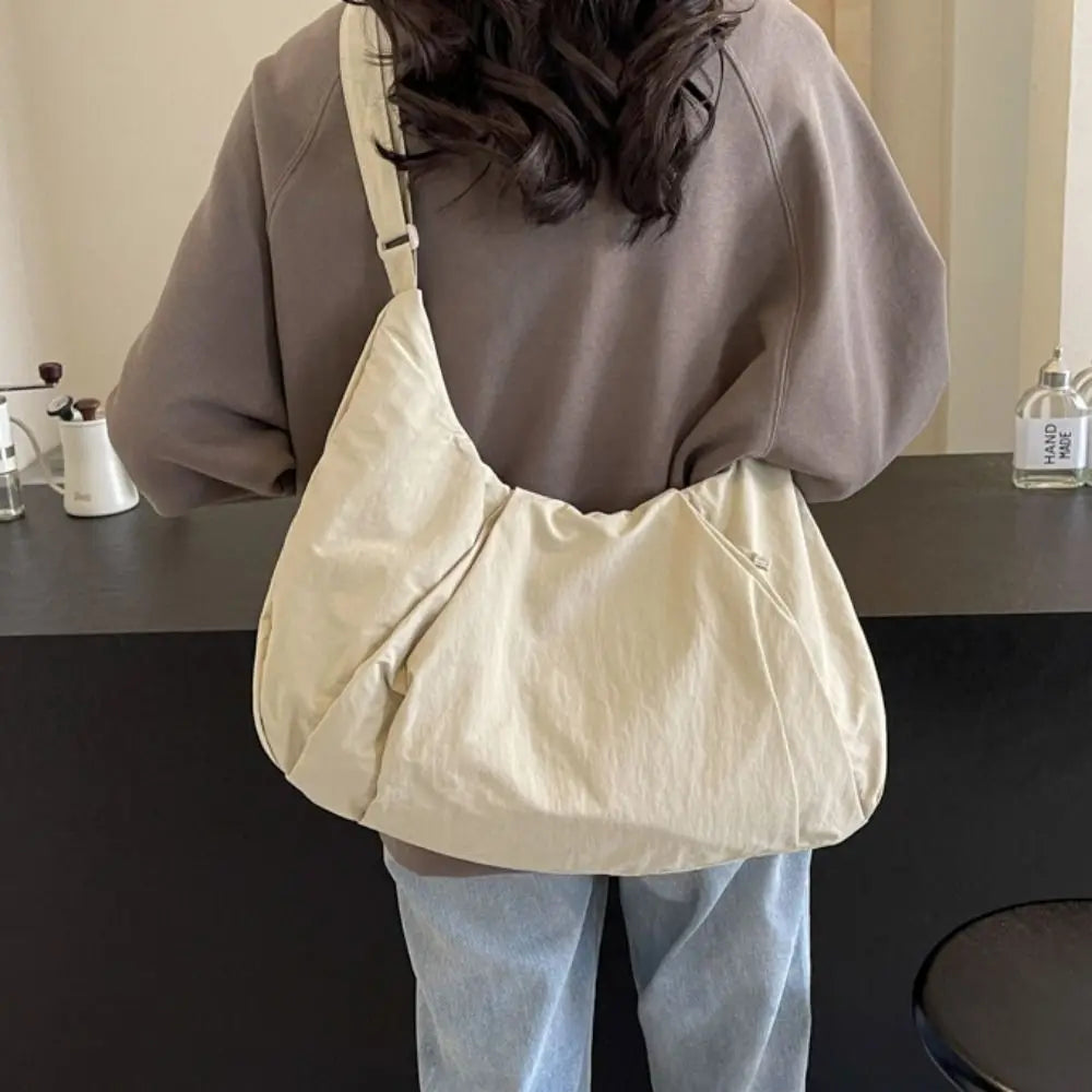 Korean-Style Nylon Underarm Dumpling Bag