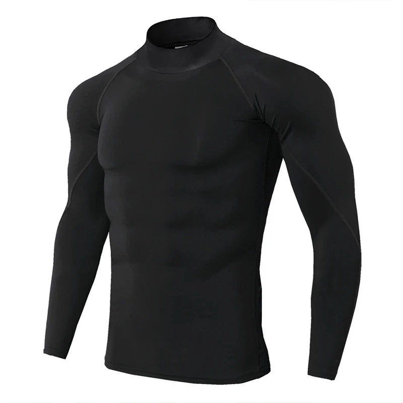 Ultra Soft Compression High Collar Man Tops