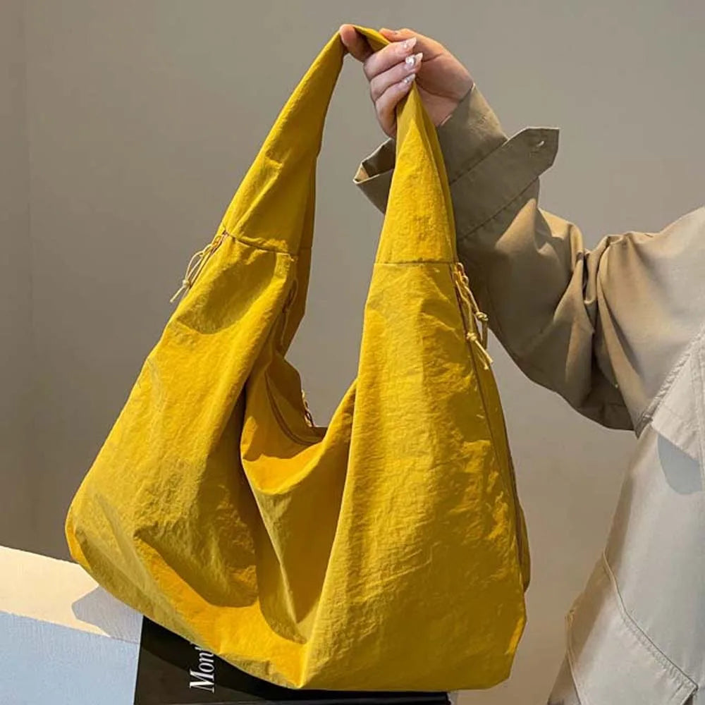 Casual Nylon Multi-Pocket Japanese-Style Tote