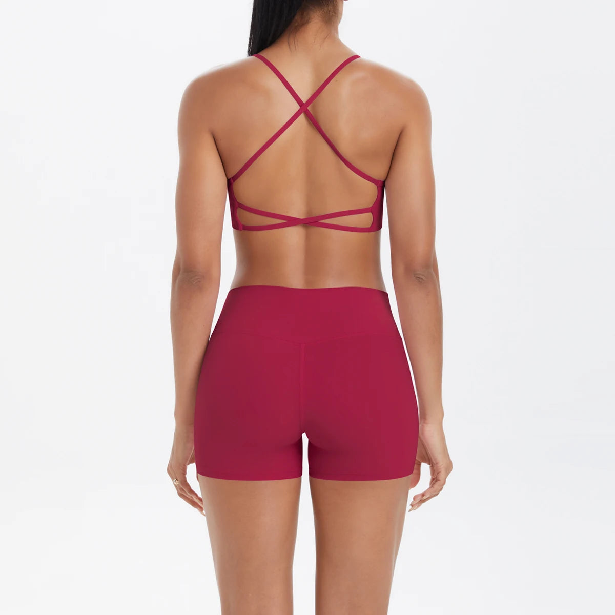 2PCS Yoga Clothes Halter Top Set