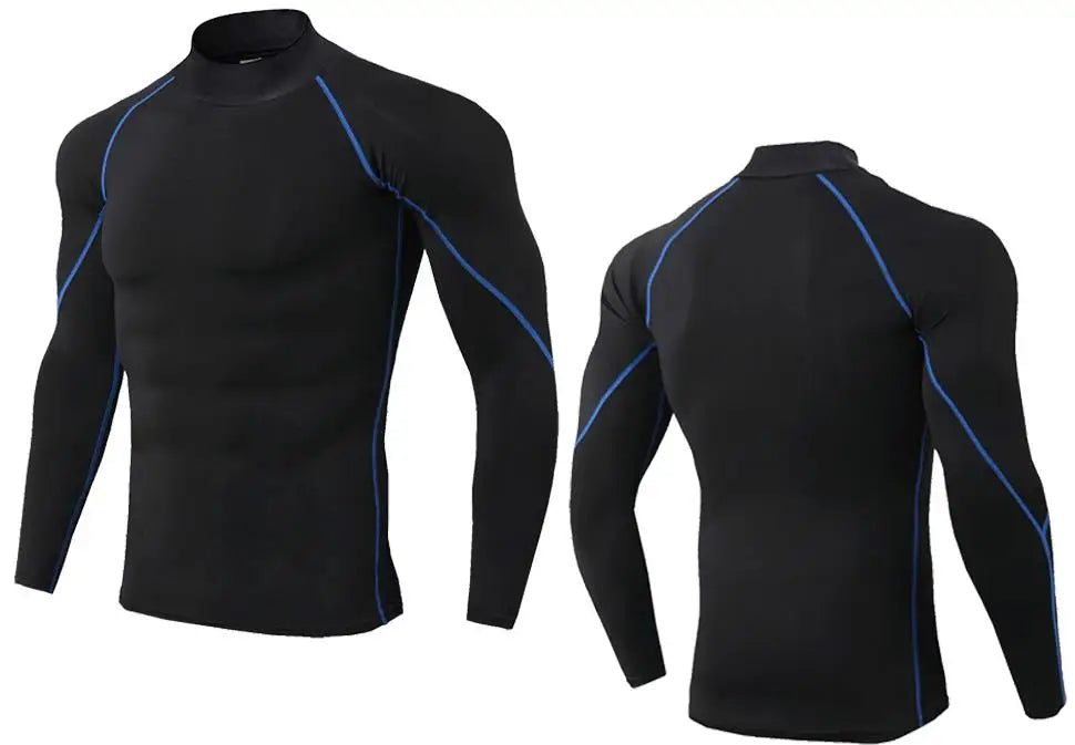 Ultra Soft Compression High Collar Man Tops