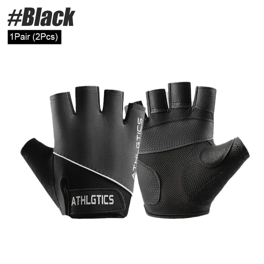 1Pair Breathable Fingerless Cycling & Gym Gloves