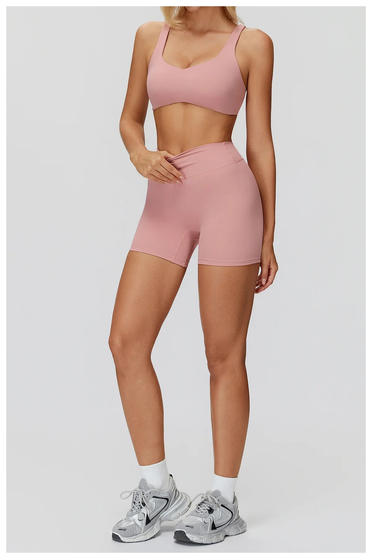 2PCS Yoga Set Women Quick Dry Gym Clothes