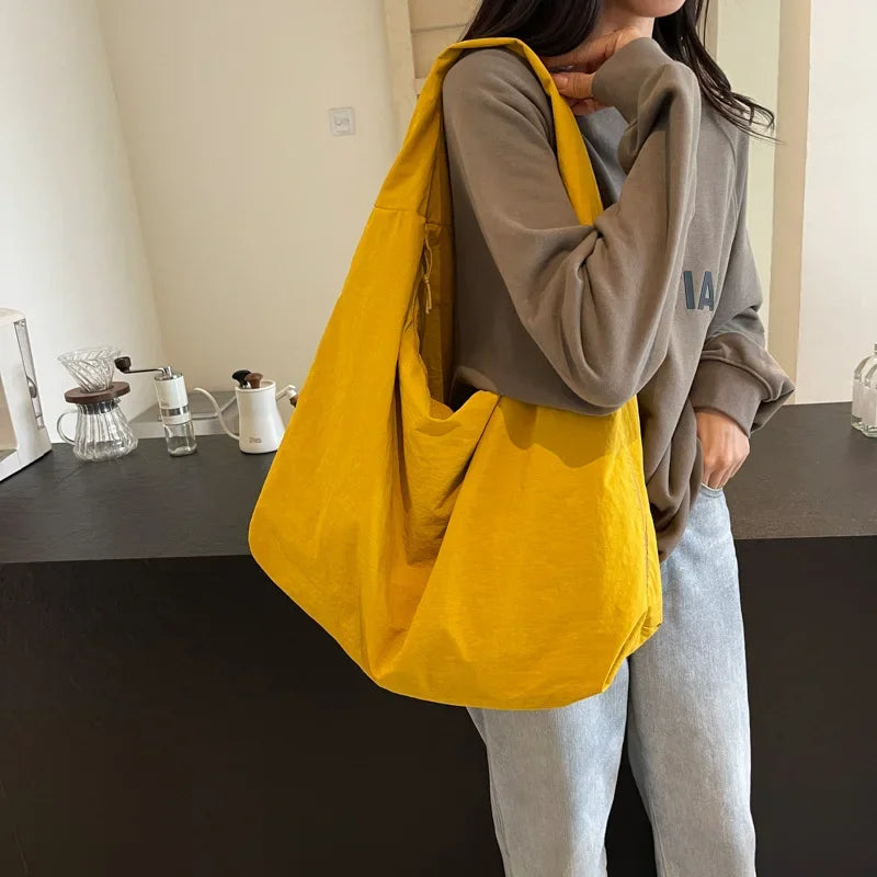 Casual Nylon Multi-Pocket Japanese-Style Tote