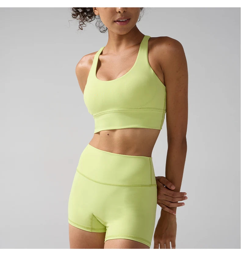 2-Piece Solid Color Women Gym Yoga Set