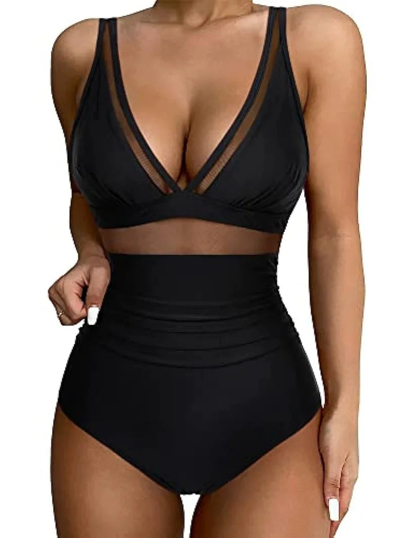 Shiny One Piece Swimsuit