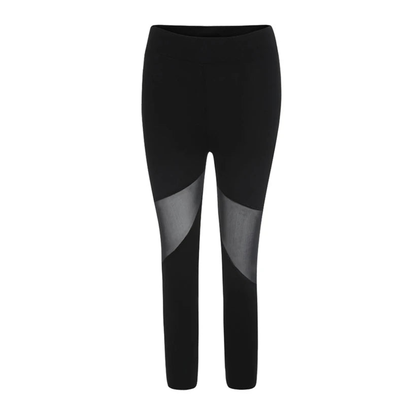 Women’s Leggings Gothic Insert Mesh Design Trousers