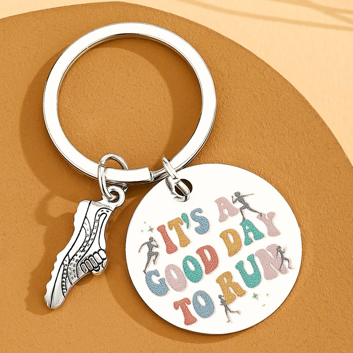 “It’s a Good Day to Run” Keychain – Track & Field Marathon Gift for Runners
