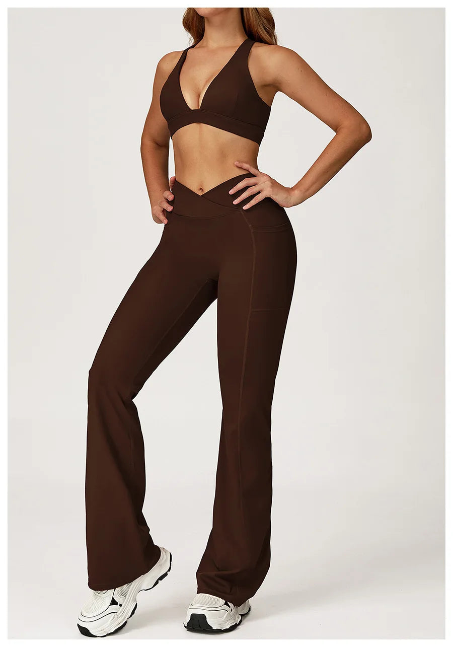 Yoga Set 2 Pieces Workout Outfits Fitness Sportswear