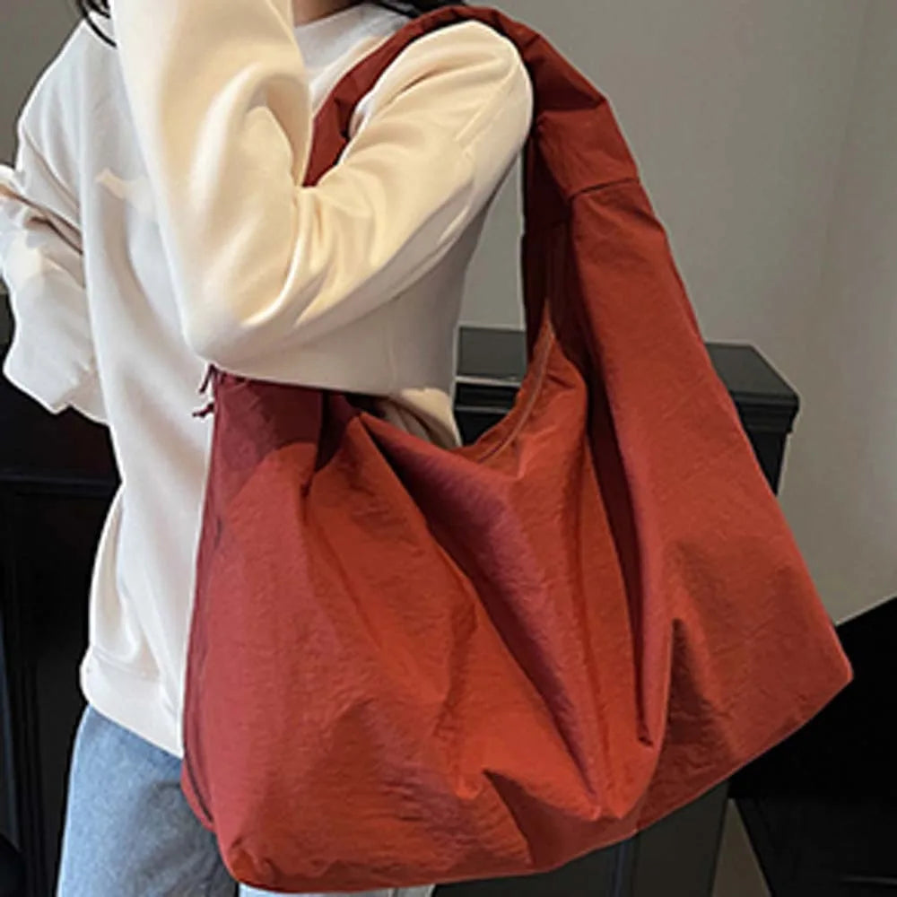 Casual Nylon Multi-Pocket Japanese-Style Tote