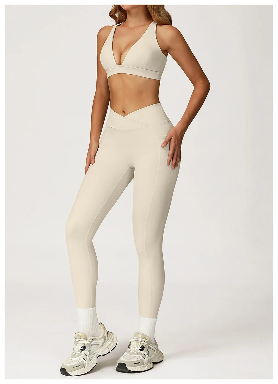 Yoga Set 2 Pieces Workout Outfits Fitness Sportswear