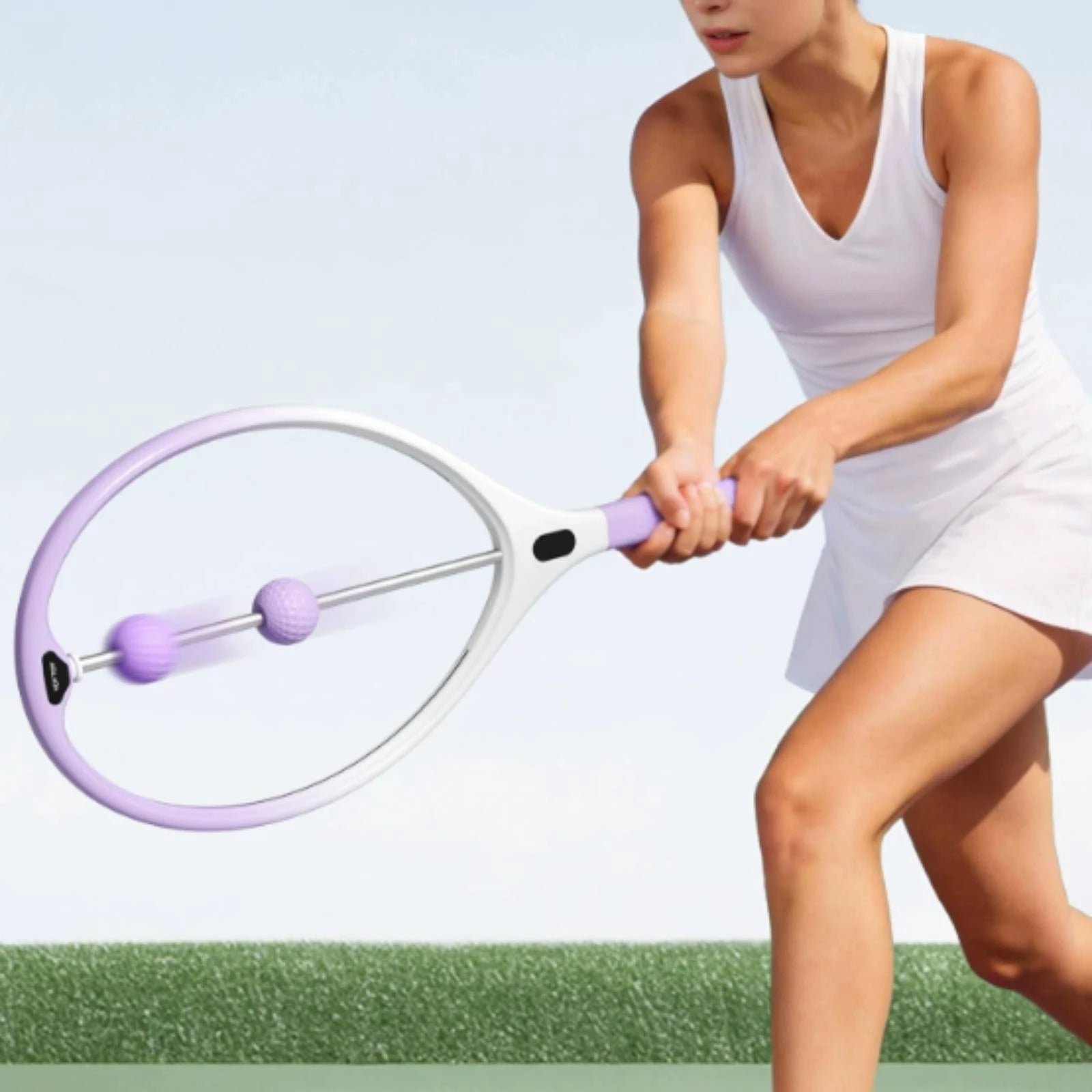 Tennis Training Racket with Built-in Balls