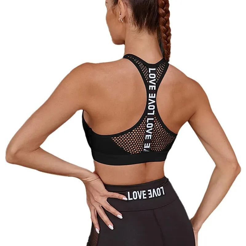 Women's Sport Bra Fitness Letters Yoga Bra