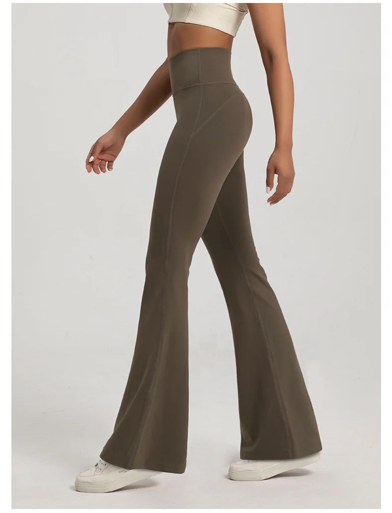 Naked High-Waisted Bell-Bottom Pants