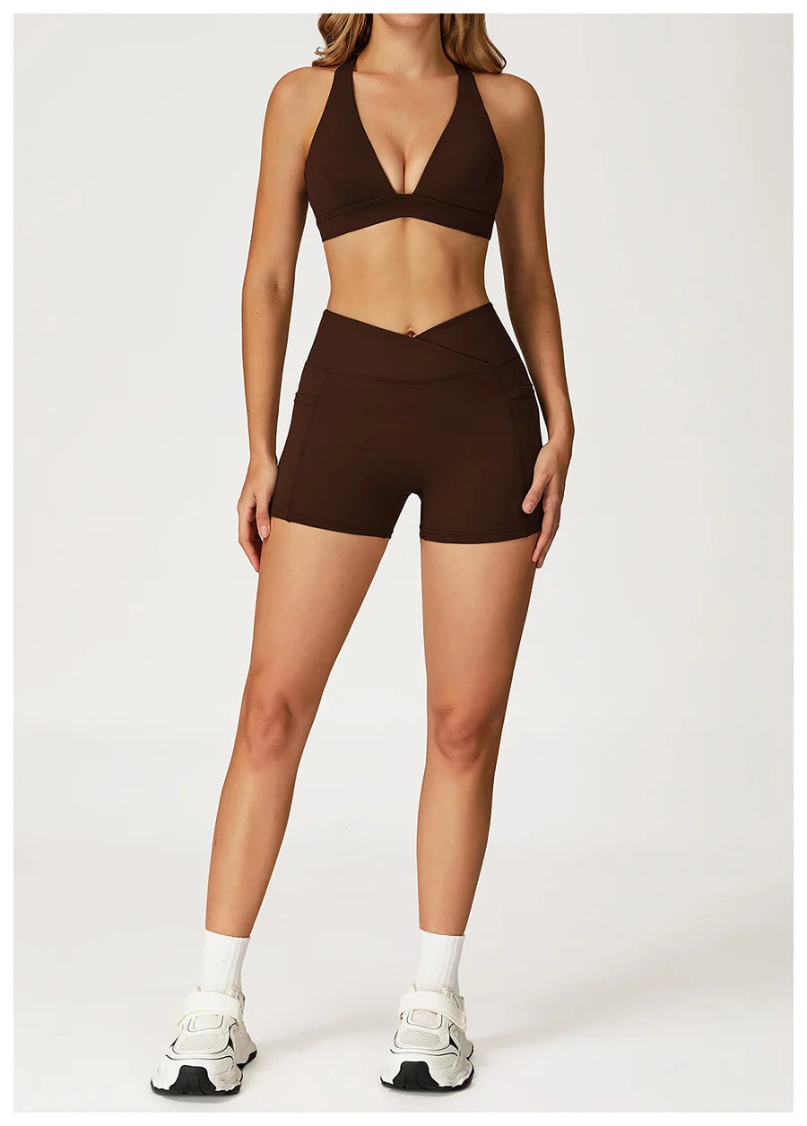 Yoga Set 2 Pieces Workout Outfits Fitness Sportswear