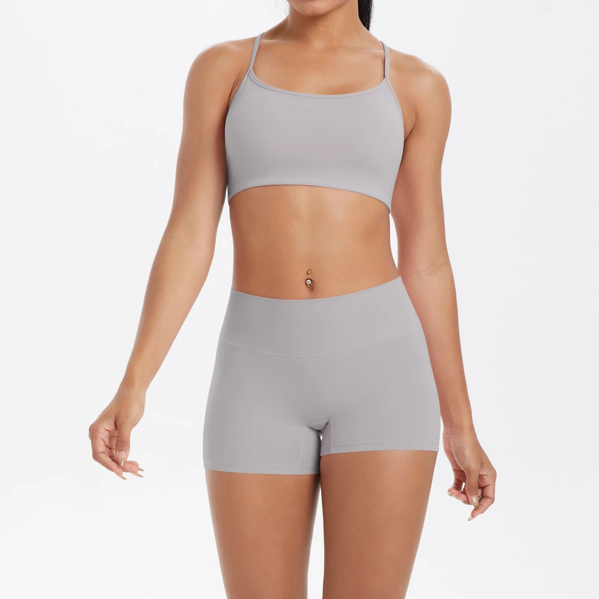 2PCS Yoga Clothes Halter Top Set