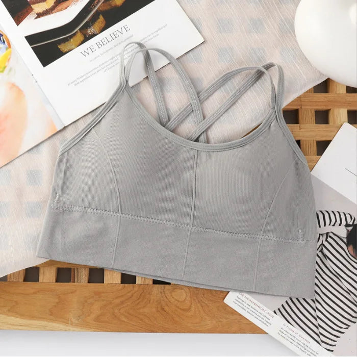 Sexy Women’s Tops Back Cross Strap Tank Top Sports Bra